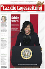 Die Tageszeitung voorpagina