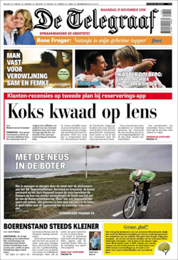 De Telegraaf van maandag 21 november 2016