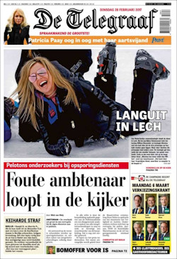 28 februari: Maxima op de voorpagina van de Telegraaf