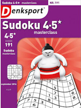 Cadeau-abonnement op Denksport Sudoku Masterclass 4-5*